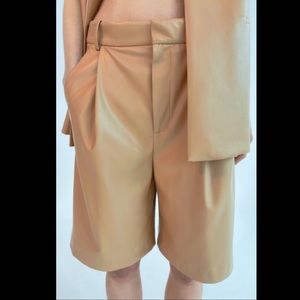 Zara faux leather bermuda